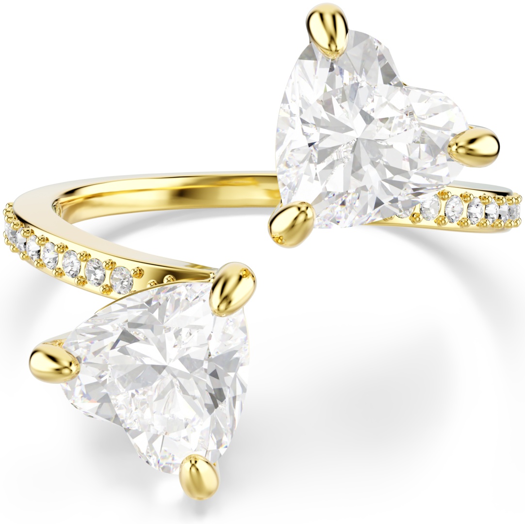 Кольцо Swarovski 5733477 размер 17 ювелирный сплав, кристаллы Swarovski, золотистый