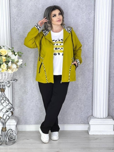 Повседневный костюм She's горчичный