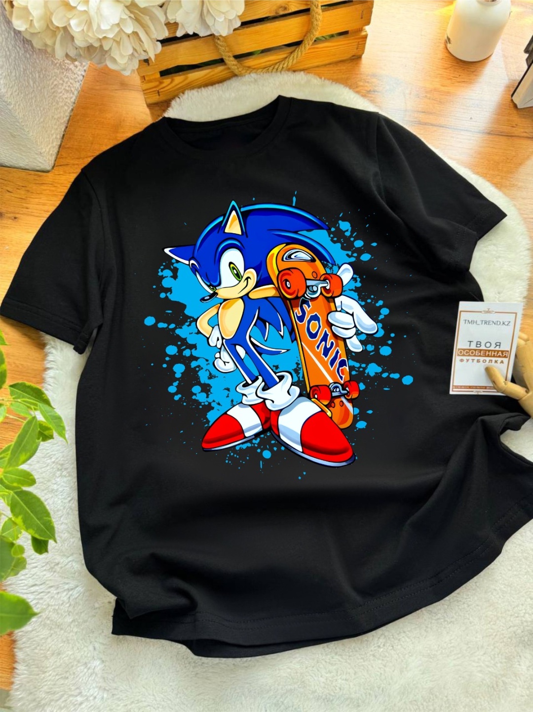 Футболка Соник Sonic  TMH_TREND.KZ черный