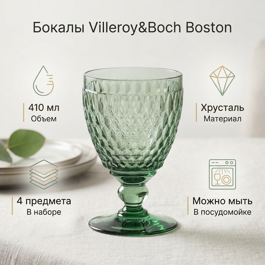 Набор бокалов Villeroy&Boch 410 мл, хрусталь, 4 шт