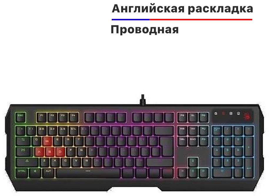 Купить Клавиатура A4Tech Bloody B140N черный в Алматы – Магазин на Kaspi.kz