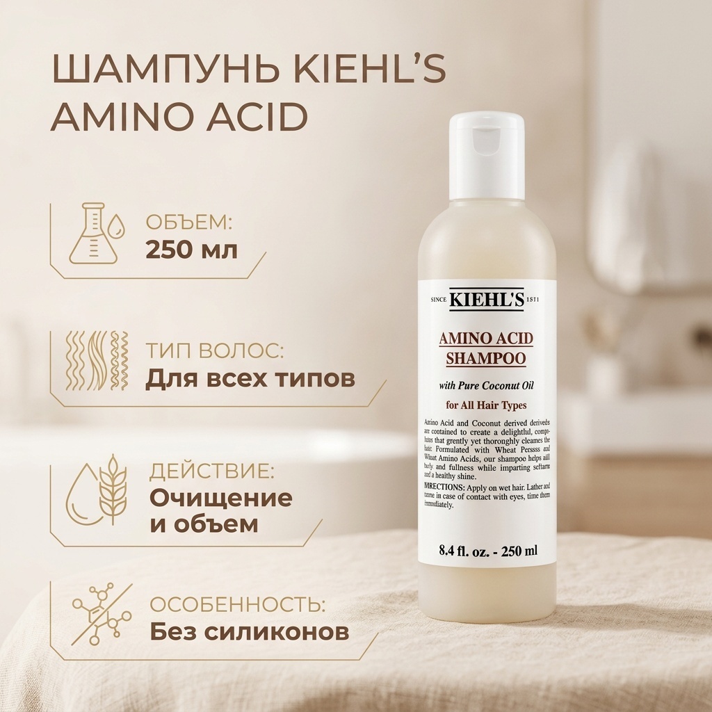 Kiehls Amino Acid шампунь 250 мл