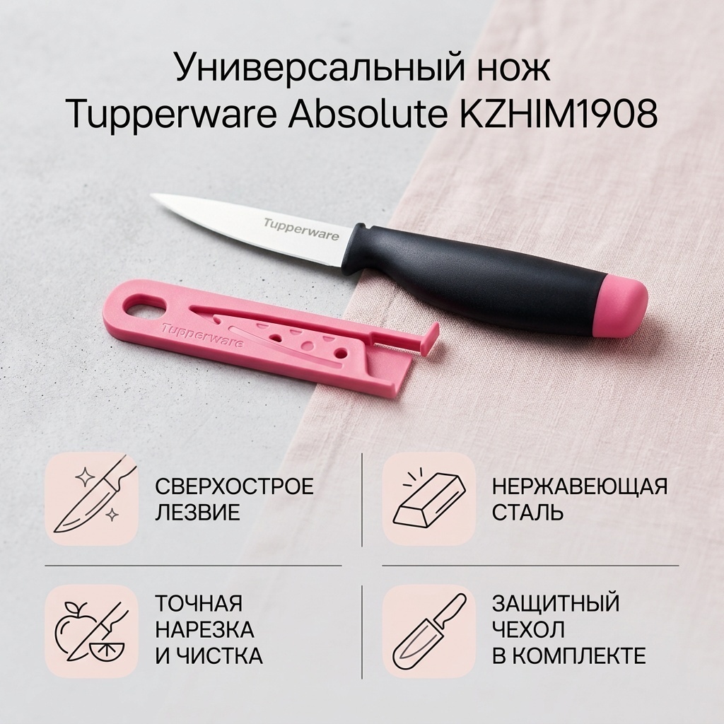 Нож универсальный Tupperware, лезвие: нержавеющая сталь 1 шт