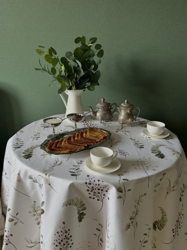 Скатерть Maryam decor & textile Круглая EW140 140x140 см, хлопок, дак, 1 шт