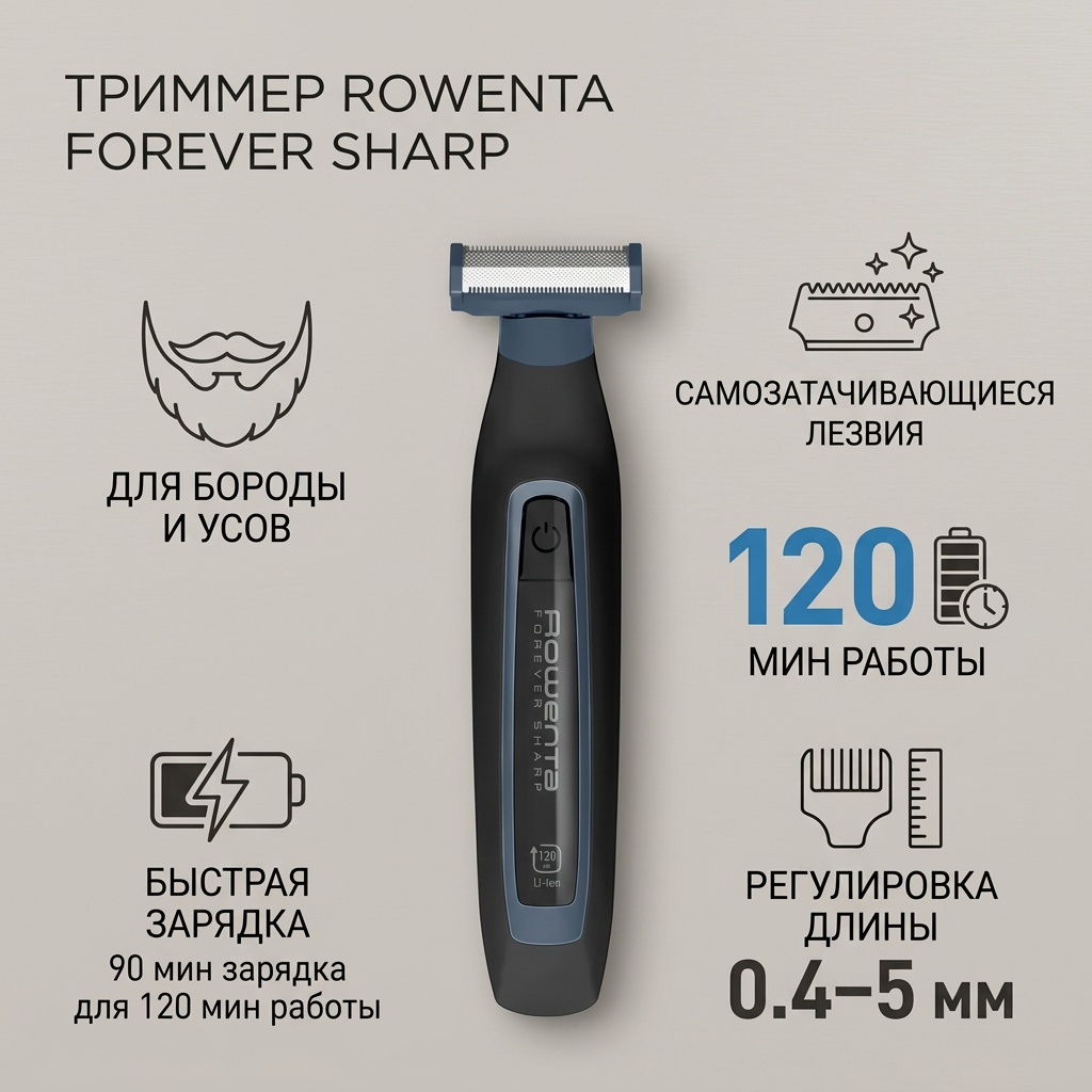 Rowenta триммер Sport Forever Sharp TN6011F0 черный