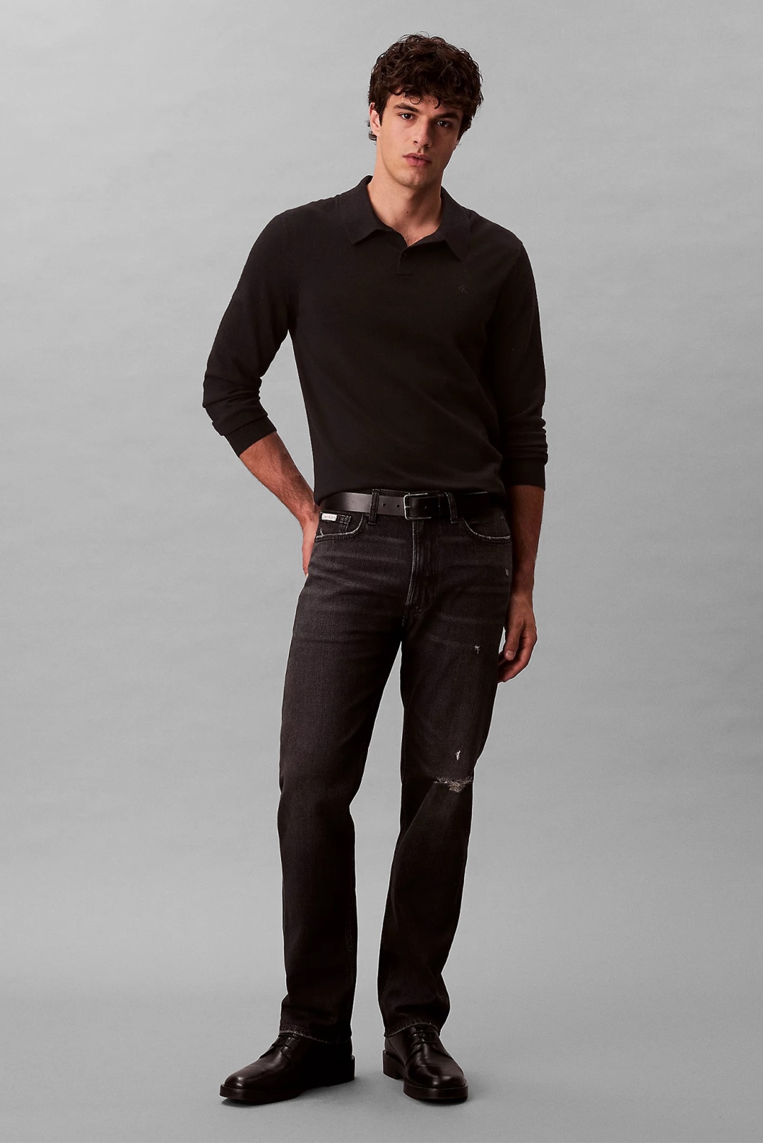 Джинсы прямые Calvin Klein Jeans серый