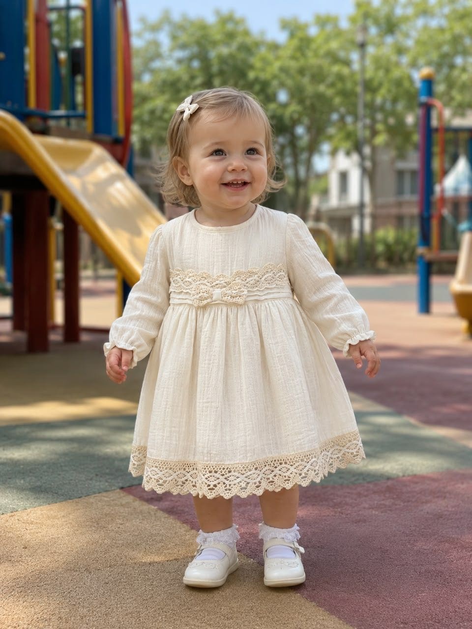 Нарядное платье Miomini baby бежевый