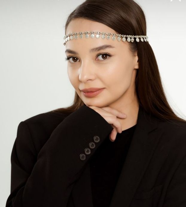 Тика на голову TOMIRIS COLLECTION бижутерный сплав, нержавеющая сталь, без вставок