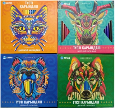 Цветной карандаш AKTAN форма трехгранная 24 шт