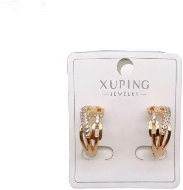 Серьги Xuping Jewelry бижутерный сплав, медицинское золото, кристалл