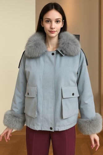 Парка FASHION голубой