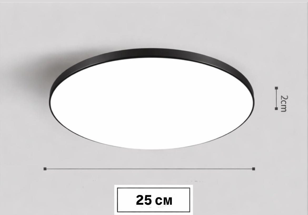 NEWLINE Плафон черный 250мм LED