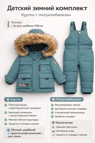 Комбинезон зеленый