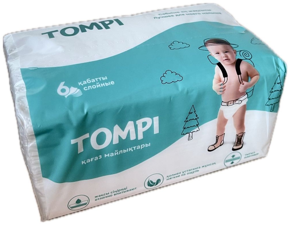 Бумажные салфетки Tompi мягкие и плотные 72 шт