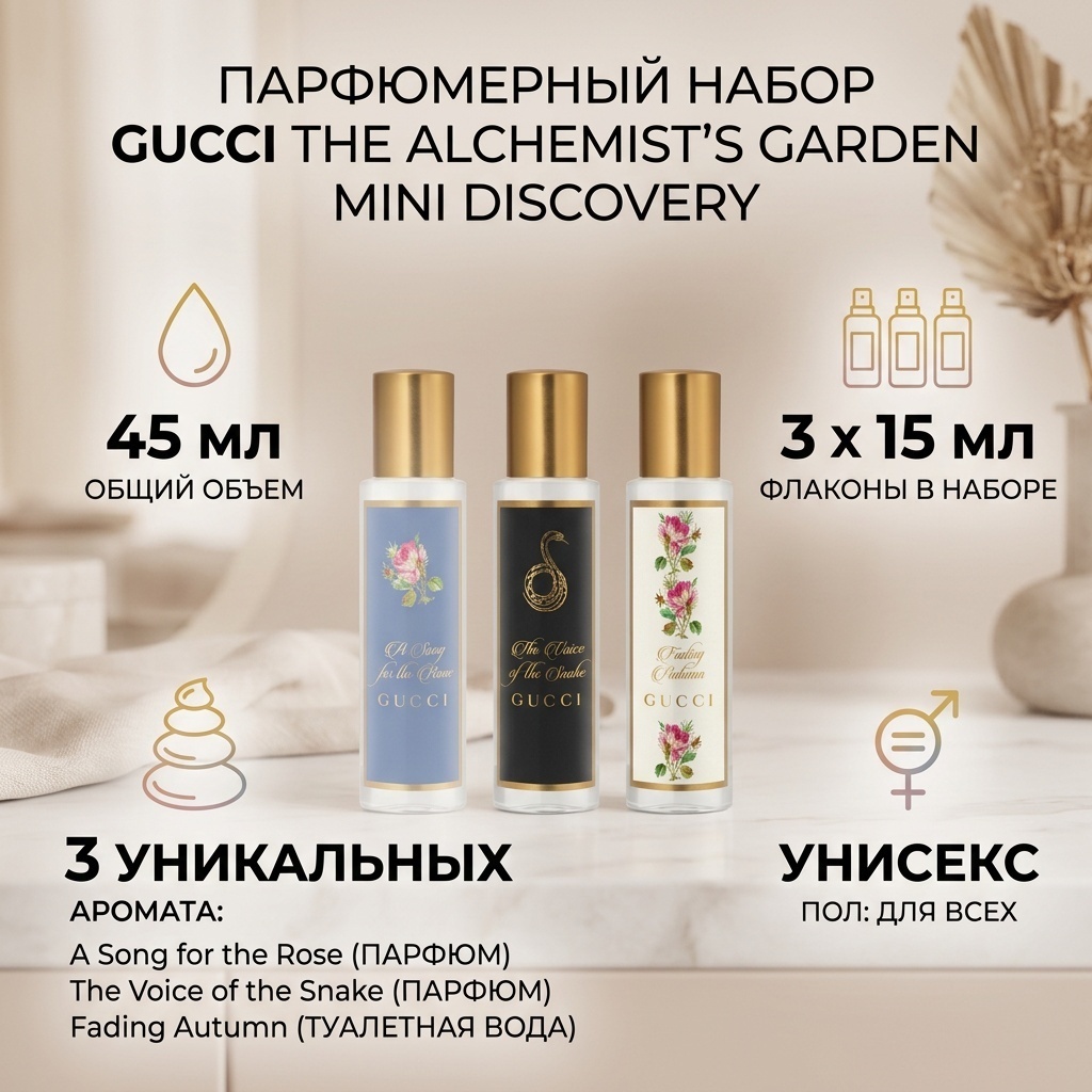 GUCCI The Alchemist's Garden Mini Discovery парфюмерный набор 45 мл, унисекс