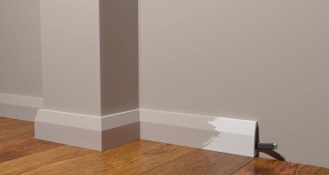 DECOR-DIZAYN плинтус DD125 цвет белый, 2000х15х70 мм
