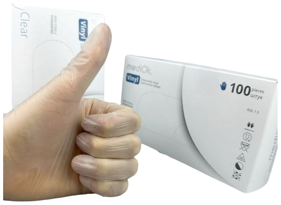 MediOk перчатки 4644 прозрачный 100 шт