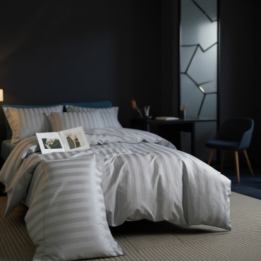 Комплект Textile Home 50S 2-спальный страйп-сатин, 2 наволочки: 48x74 см