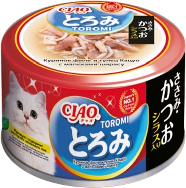 INABA кусочки в соусе курица, тунец, сельдь 80 г 1 шт
