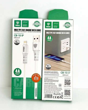 Кабель Inkax USB 3.0 (F), Lightning, 1 м, INKAX CB-10 Usb-c Lightning белый
