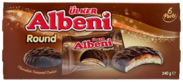 Печенье Albeni Round с карамелью в молочном шоколаде 240 г