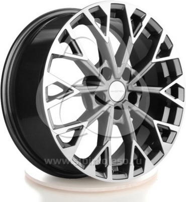 KHOMEN 1718 GRAY-FP 60.1 7x17/5x108 D60.1 ET45 4 диска черный, серебристый, графит