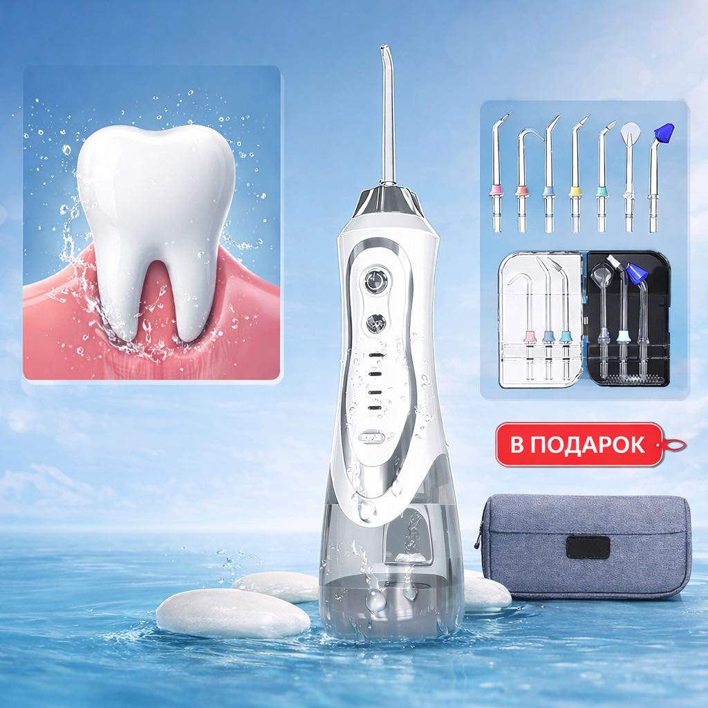 Ирригатор для полости рта (Water Flosser) набор по уходу за полостью рта средняя 7 шт