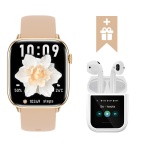Смарт-часы Nepro100device Watch Mini золотистый &#43; наушники Nepro100device Sound Buds Lite белый 45 мм золотистый-золотистый