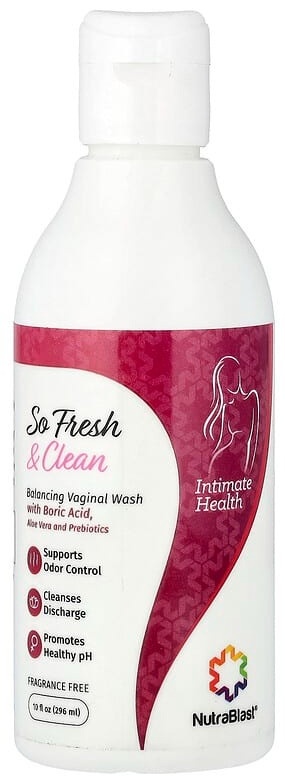 NutraBlast So Fresh & Clean, сбалансированное средство для мытья влагалища, без отдушек, 296 мл молочко 296 мл