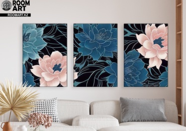 Room Art KZ модульная картина Лотос 200x100 см