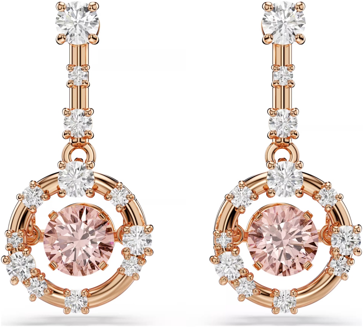 Серьги Swarovski бижутерный сплав, кристаллы Swarovski
