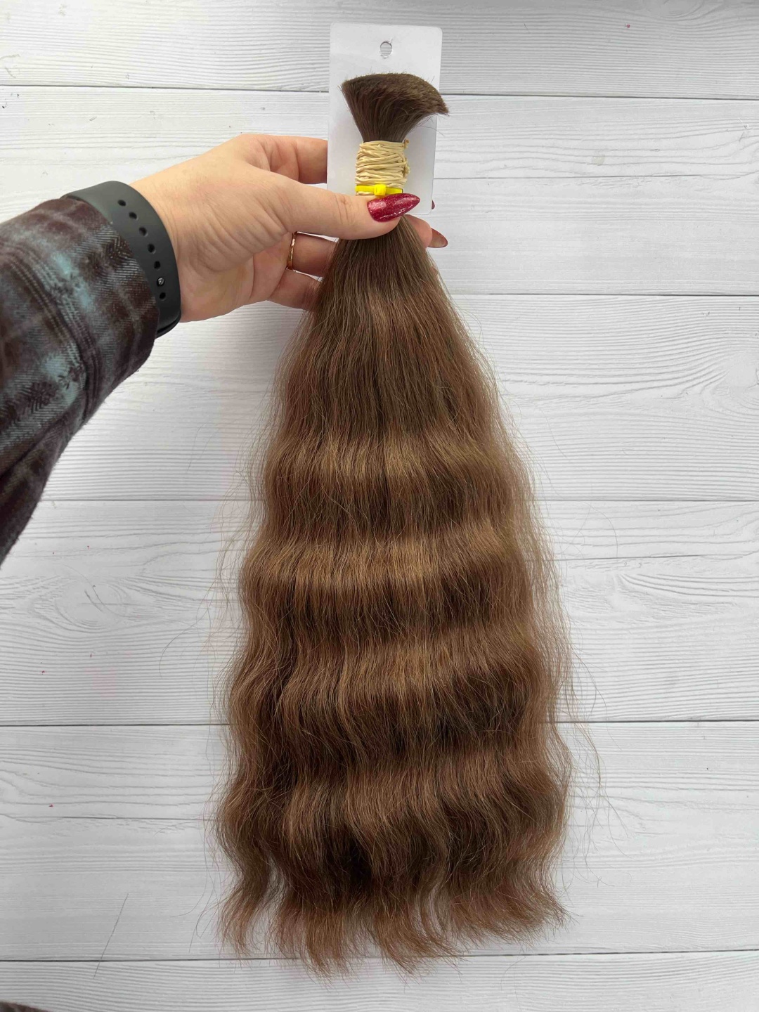 Hair.val.olga хвост срез волос темно-русый женский