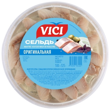Vici сельдь Оригинальная заливка в масле 500 г
