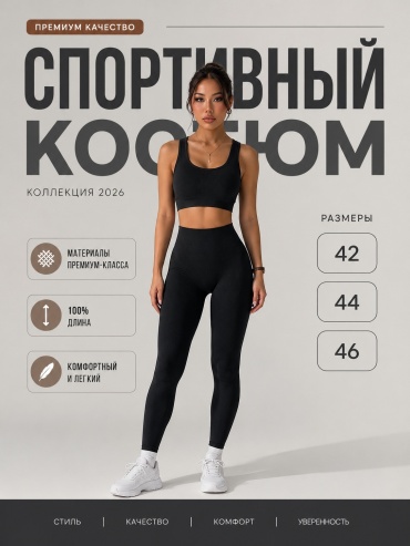 Спортивный костюм FLOW.WE черный