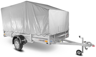 Автоприцеп закрытый Спутник Pro Zn 3515/33 серый