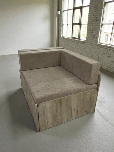 Кресло-кровать 71x90x105 см, коричневый, светло-коричневый