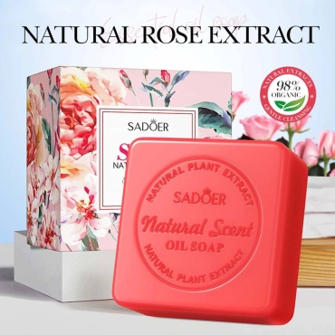 Кусковое мыло туалетное SADOER Natural Rose 1 шт
