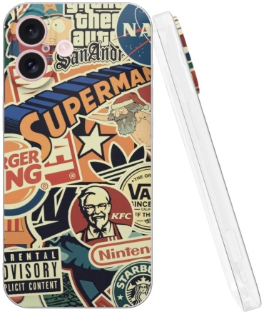 Чехол Mcover для Apple iPhone 16 рисунок