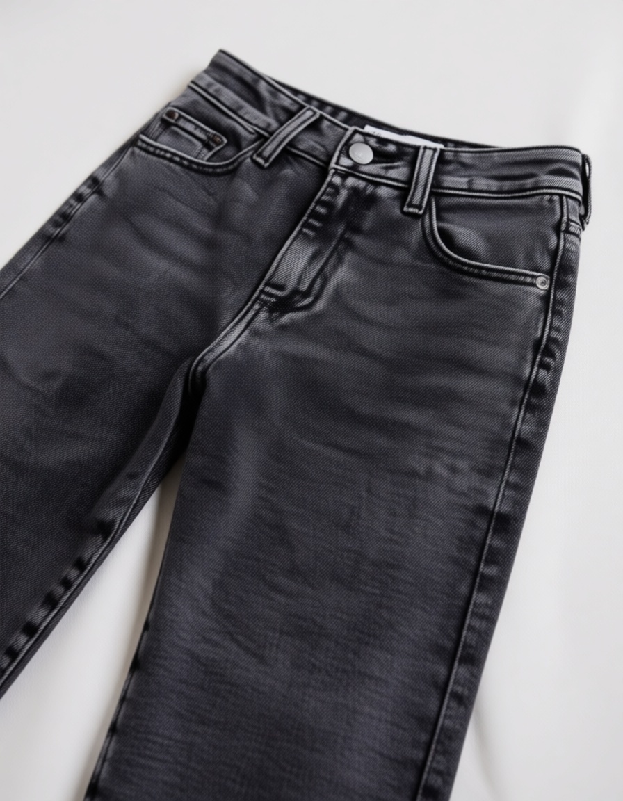 Джинсы широкие и расклешенные Denim серый