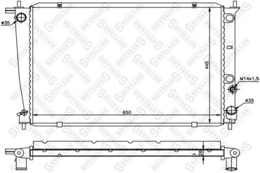 Stellox радиатор основной 10-25184-SX