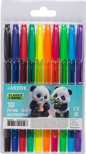 Ручка шариковая deVENTE Yummy Panda 5073519 10 шт, 0.7 мм, цвет чернил мультиколор
