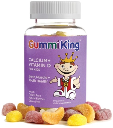 Gummi King Calcium + Vitamin D, кальций и витамин D для детей жевательные гаммисы 60 шт