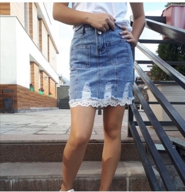 Джинсовая юбка DressCode голубой