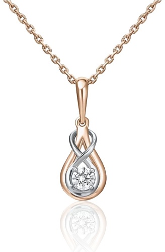 Подвеска PLATINA 03-3037-00-501-1111-38 вес 1.18 г золото, фианит