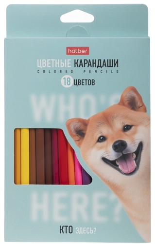 Цветной карандаш Hatber форма трехгранная 18 шт