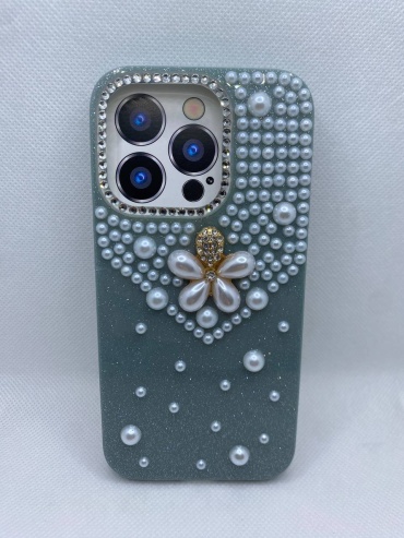 Чехол Case для Apple iPhone 15 Pro серо-голубой