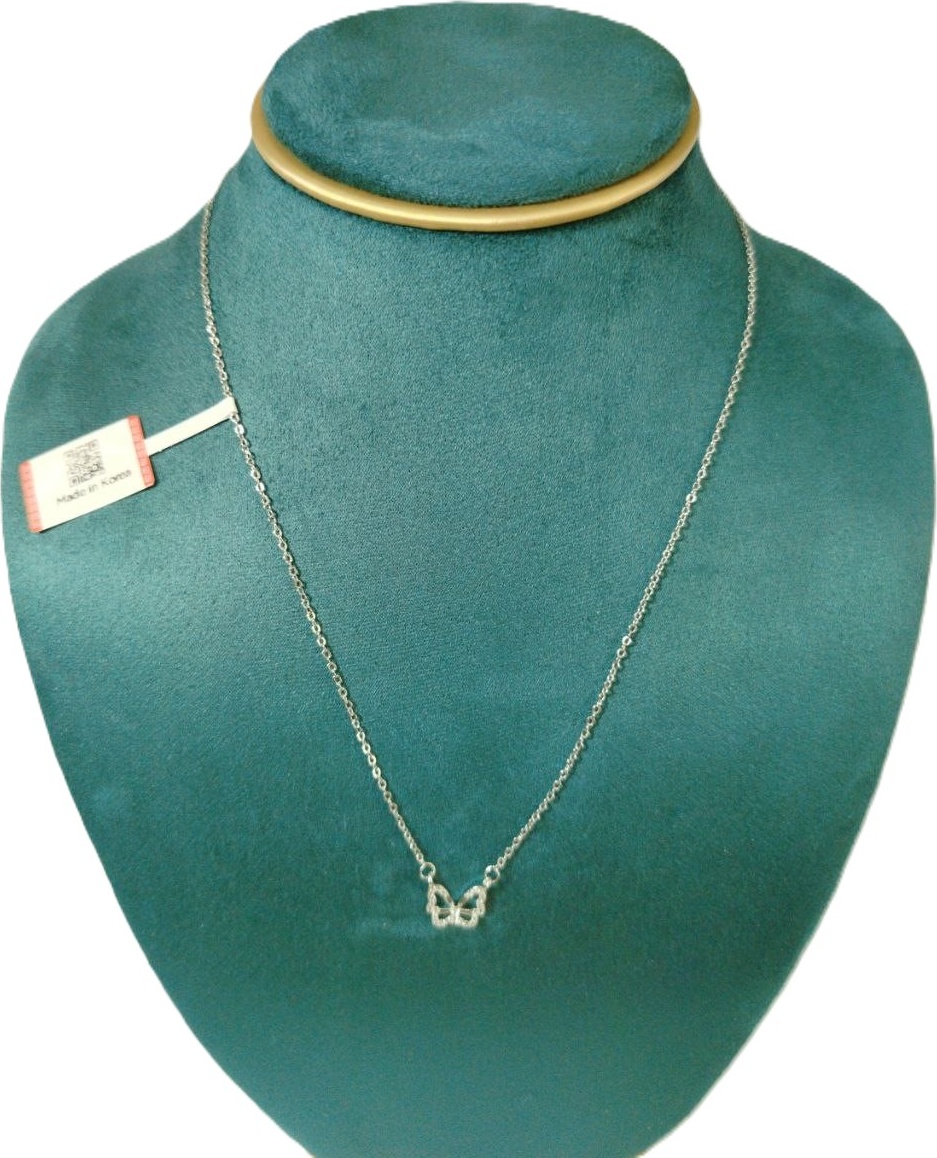 Колье Diamant Exclusive Korean 7361 длина 40 см вес 2.46 г серебро, фианит
