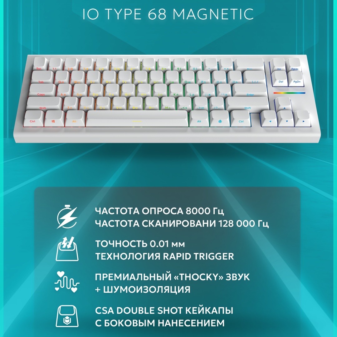 Клавиатура IO by Red Square Type 68 Magnetic io261 белый