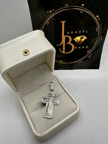Крестик JANASYL Brand JB5 вес 3 г серебро, без вставок