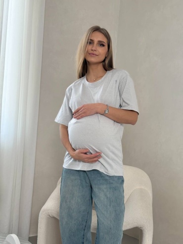 Футболка Moms Collection светло-серый